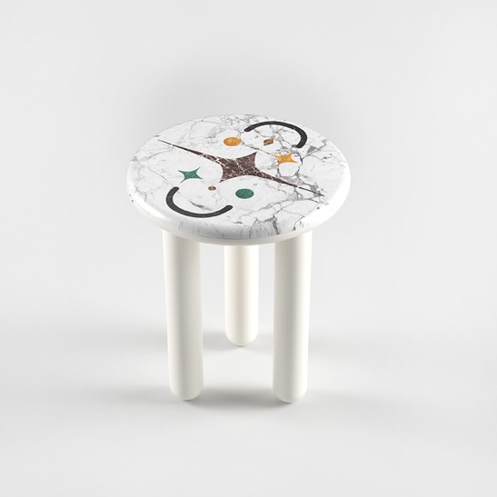 Hymy white side table