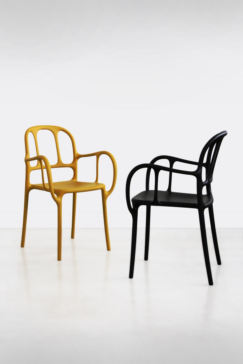 Milà Chair Black & Mustard